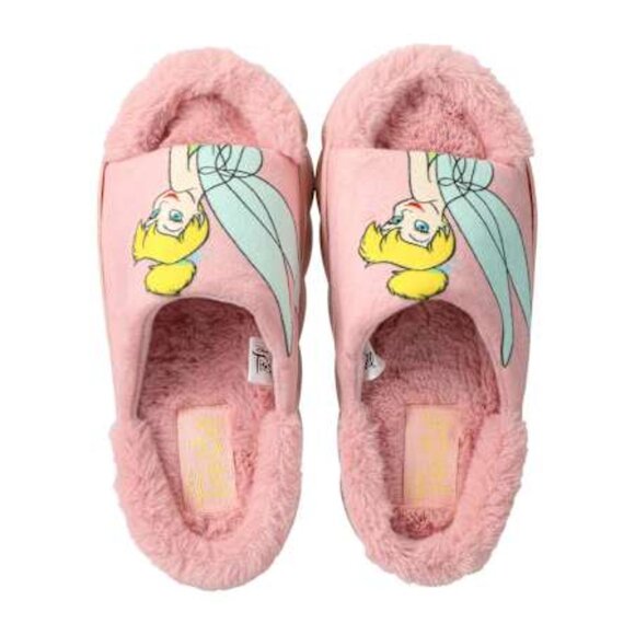 NWT Ladies Juniors Disney Tinker Bell Fluffy Slippers - Picture 4 of 5
